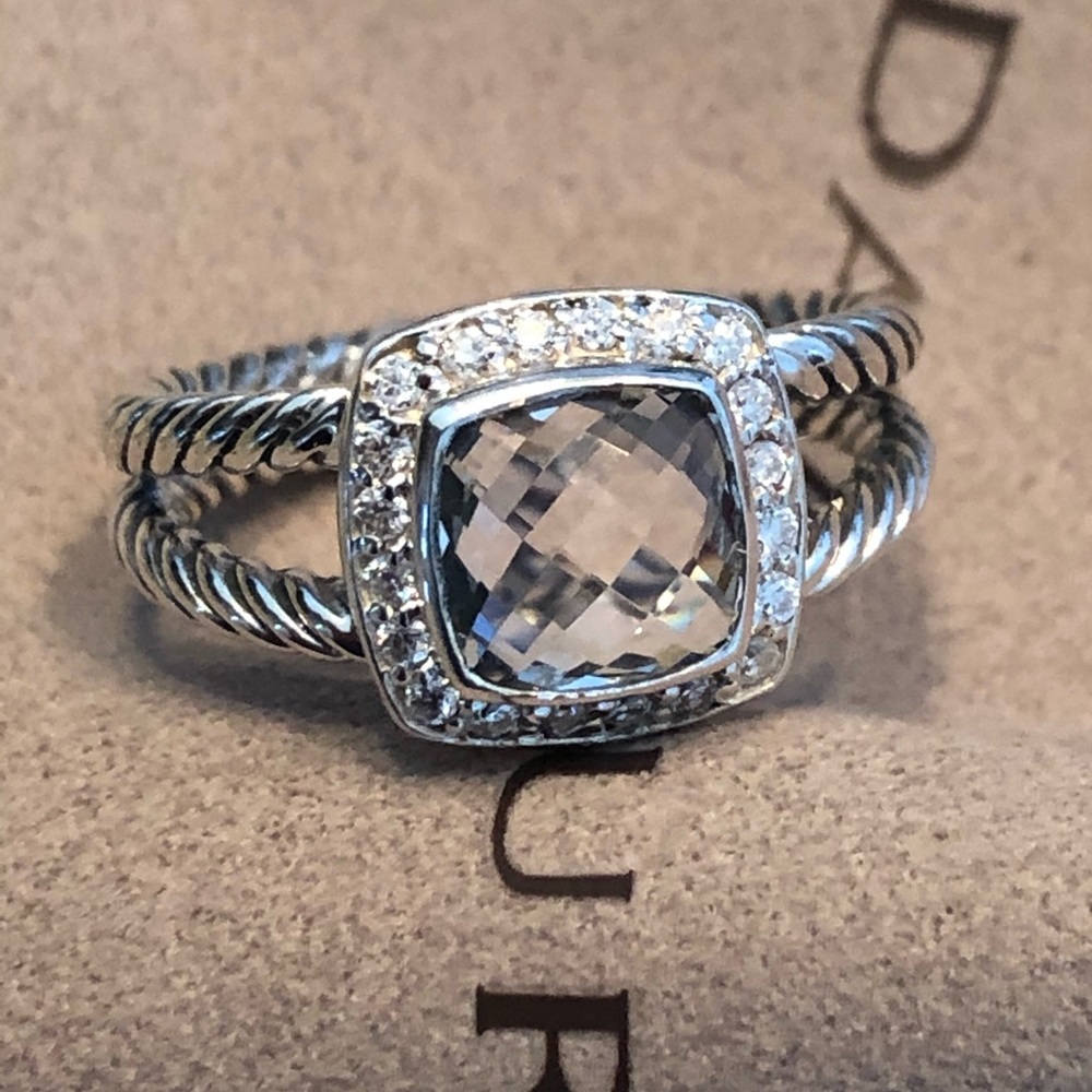 David Yurman White Topaz Albion Ring